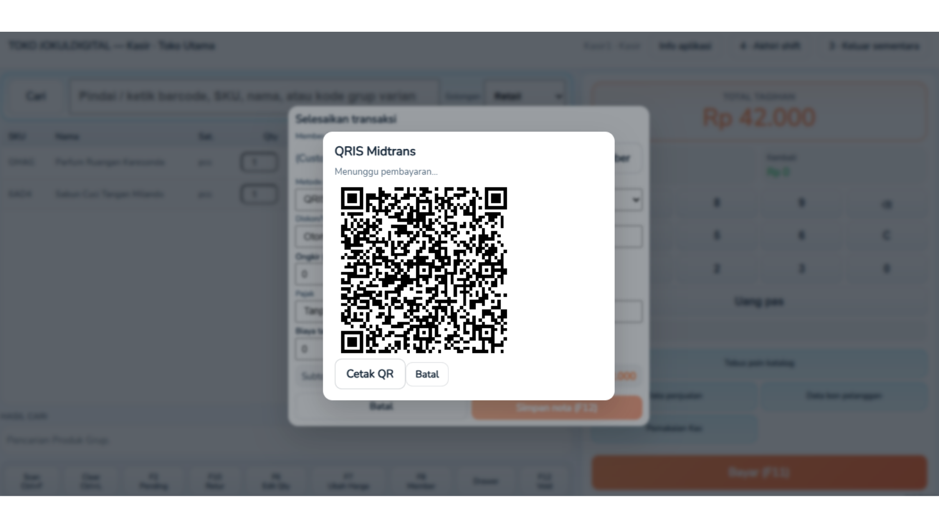Pembayaran QRIS di Jodi Retail